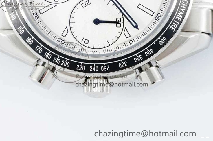 0719 Speedmaster Racing Master SS HKF Best Edition White Dial on SS Bracelet A TravelReady 7809